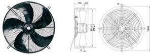 Вентилятор осьовий 4D-550S Maer YSWF102L50P4-625N-550 S