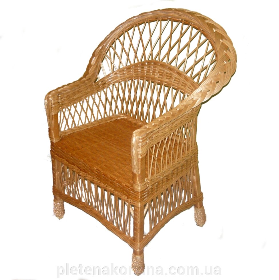Кресло плетеное из лозы Арт.1224 ##от компании## Плетена корзина - ##фото## 1