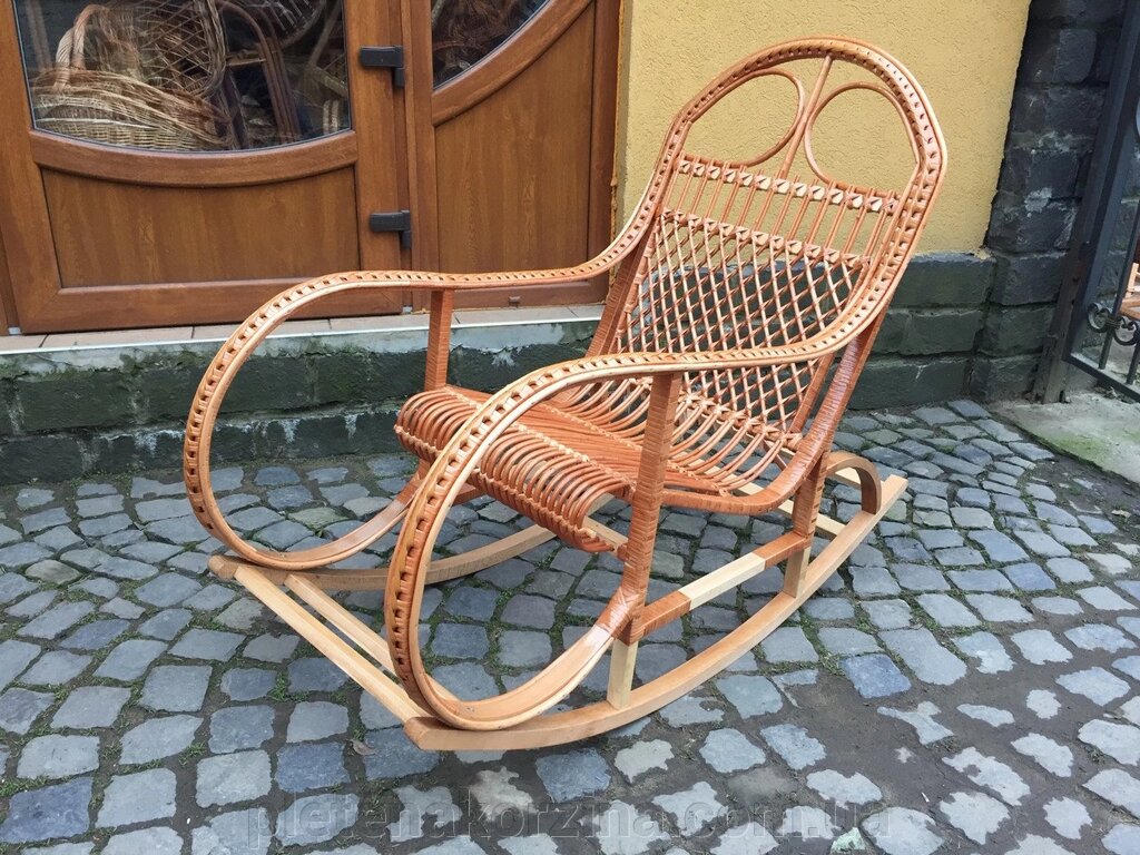 Крісло-гойдалка плетене з лози "Еліт" Арт.12644 від компанії Плетена корзина - фото 1