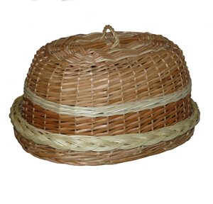 Хлебница овальная с крышкой "плетеная из половинчатой лозы" Арт.602н в Закарпатской области от компании Плетена корзина