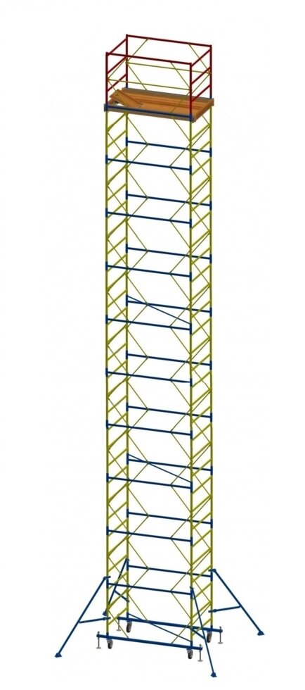 Вишка тура 2.0x1.2м /10+1 Робоча висота 14,6м від компанії Риштування будівельне, алюмінієві драбини та вишки-тури / Сандра ПП - фото 1