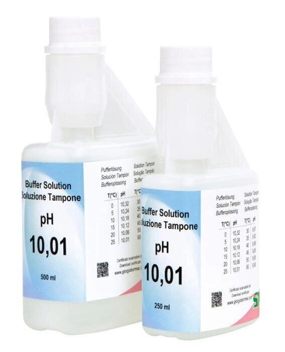 Буферний розчин для pH-метрів (pH 10.01, NIST, 500 мл) XS Solution pH 10.01 1x500 ml від компанії ТОВ АЛЬТАВІРА - Прилади КВП, лабораторне, випробувальне обладнання - фото 1