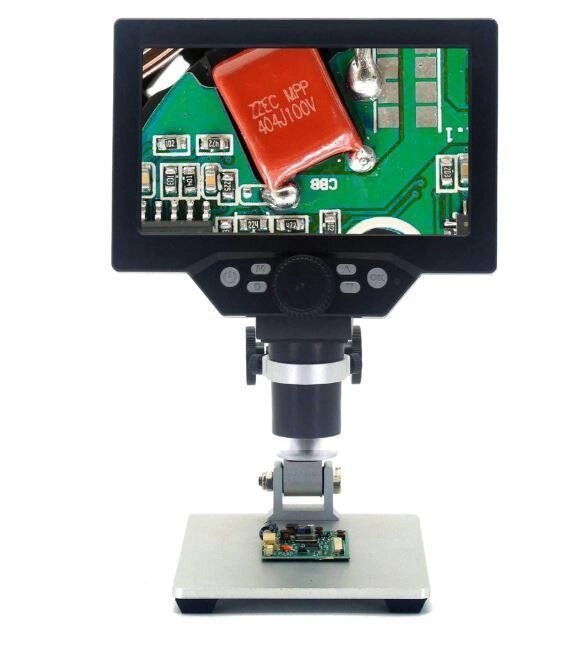 Цифровий мікроскоп з екраном на штативі (1-1200X, 7 дюймів, 12MP) WALCOM G1200 від компанії ТОВ АЛЬТАВІРА - Прилади КВП, лабораторне, випробувальне обладнання - фото 1