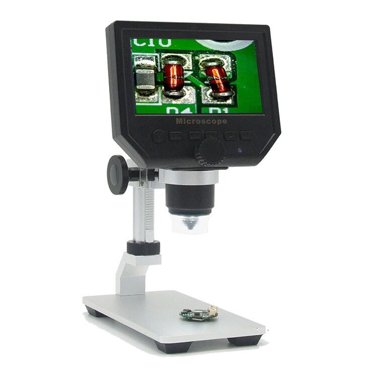 Цифровий мікроскоп з екраном на штативі (1-600X, 4.3 дюйми, 3.6MP) WALCOM G600 від компанії ТОВ АЛЬТАВІРА - Прилади КВП, лабораторне, випробувальне обладнання - фото 1