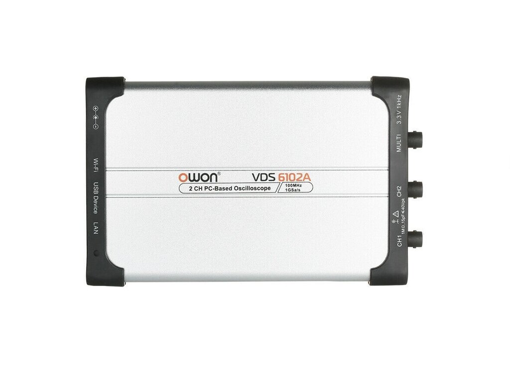Цифровий осцилограф (PC USB, 2x100МГц, 14 біт) OWON VDS6102A від компанії ТОВ АЛЬТАВІРА - Прилади КВП, лабораторне, випробувальне обладнання - фото 1
