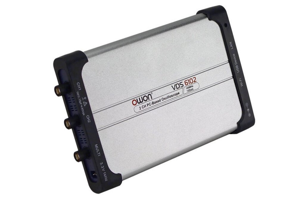Цифровий осцилограф (PC USB, 2x100МГц, 8 біт) OWON VDS6102 від компанії ТОВ АЛЬТАВІРА - Прилади КВП, лабораторне, випробувальне обладнання - фото 1