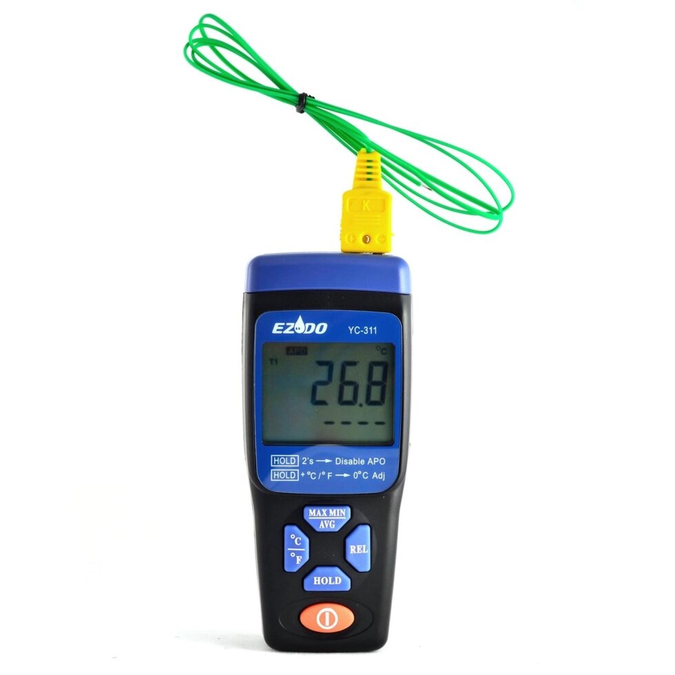 Цифровий термометр з термопарою К-типу Ezodo YC-311 від компанії ТОВ АЛЬТАВІРА - Прилади КВП, лабораторне, випробувальне обладнання - фото 1