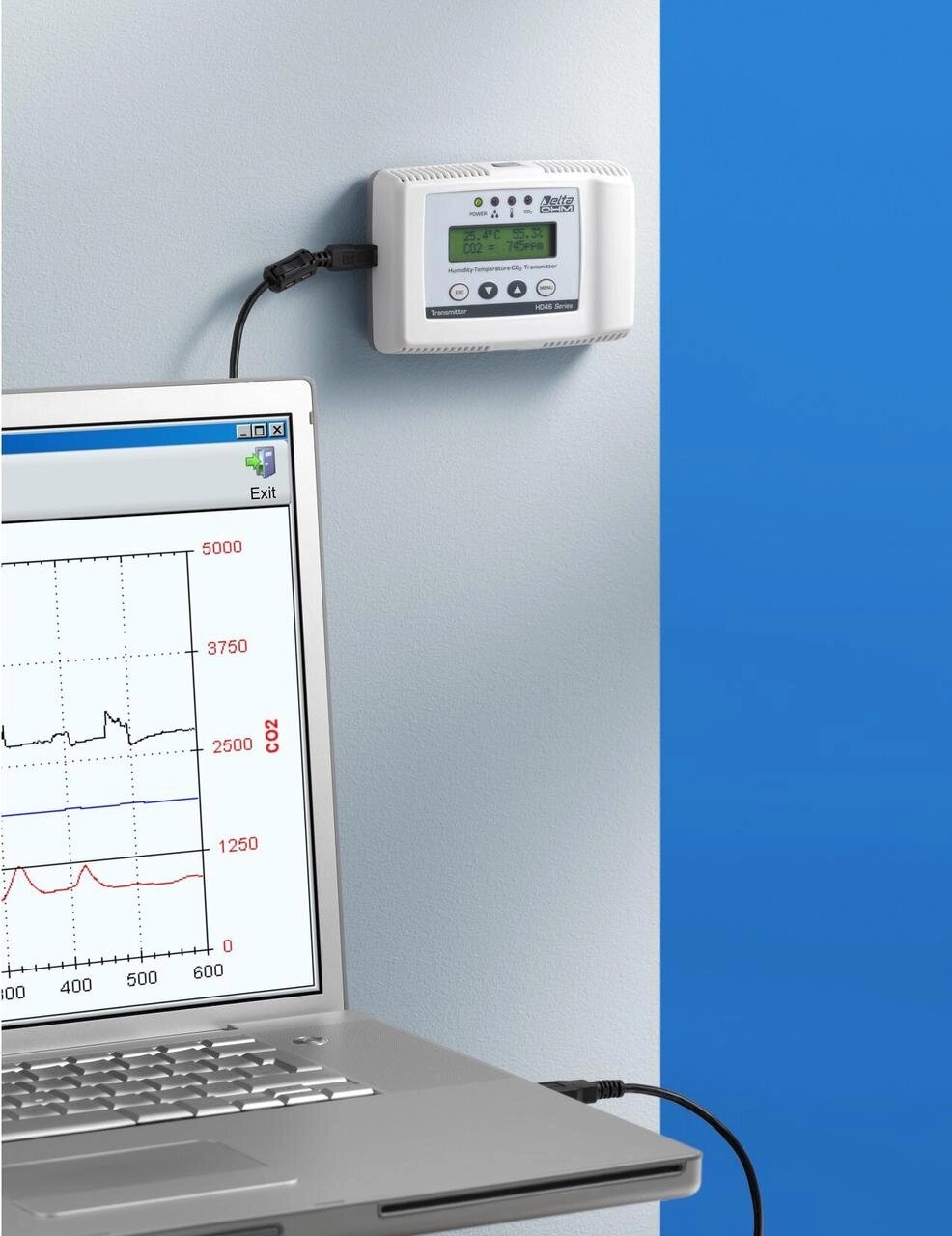 DELTA OHM HD-4617BDTSR Трансмітер вологості, температури та CO2 від компанії ТОВ АЛЬТАВІРА - Прилади КВП, лабораторне, випробувальне обладнання - фото 1