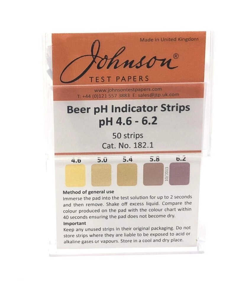 Індикаторні смужки на pH пива 4.6–6.2 JTP Beer pH Indicator Strips (50 шт.) від компанії ТОВ АЛЬТАВІРА - Прилади КВП, лабораторне, випробувальне обладнання - фото 1