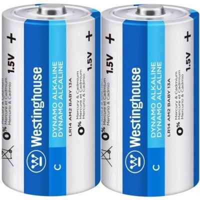 Лужна батарейка Dynamo Alkaline C/LR14 2 шт/уп shrink Westinghouse LR14-SP2 від компанії ТОВ АЛЬТАВІРА - Прилади КВП, лабораторне, випробувальне обладнання - фото 1