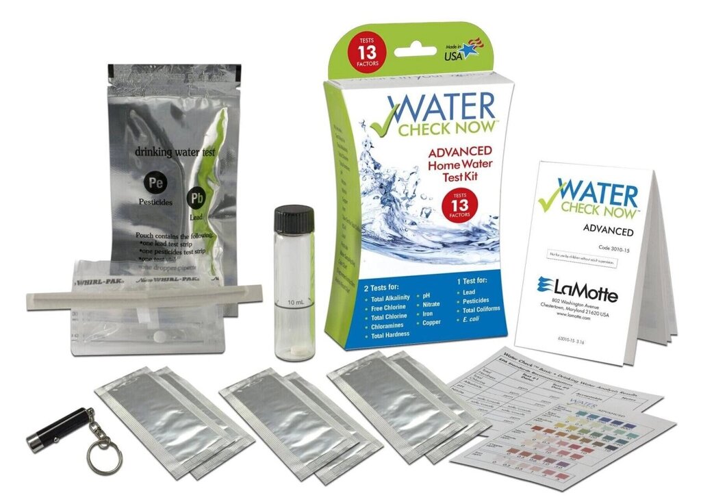 Набір тестів для питної води на 13 параметрів LaMotte Water Check Now Advanced від компанії ТОВ АЛЬТАВІРА - Прилади КВП, лабораторне, випробувальне обладнання - фото 1