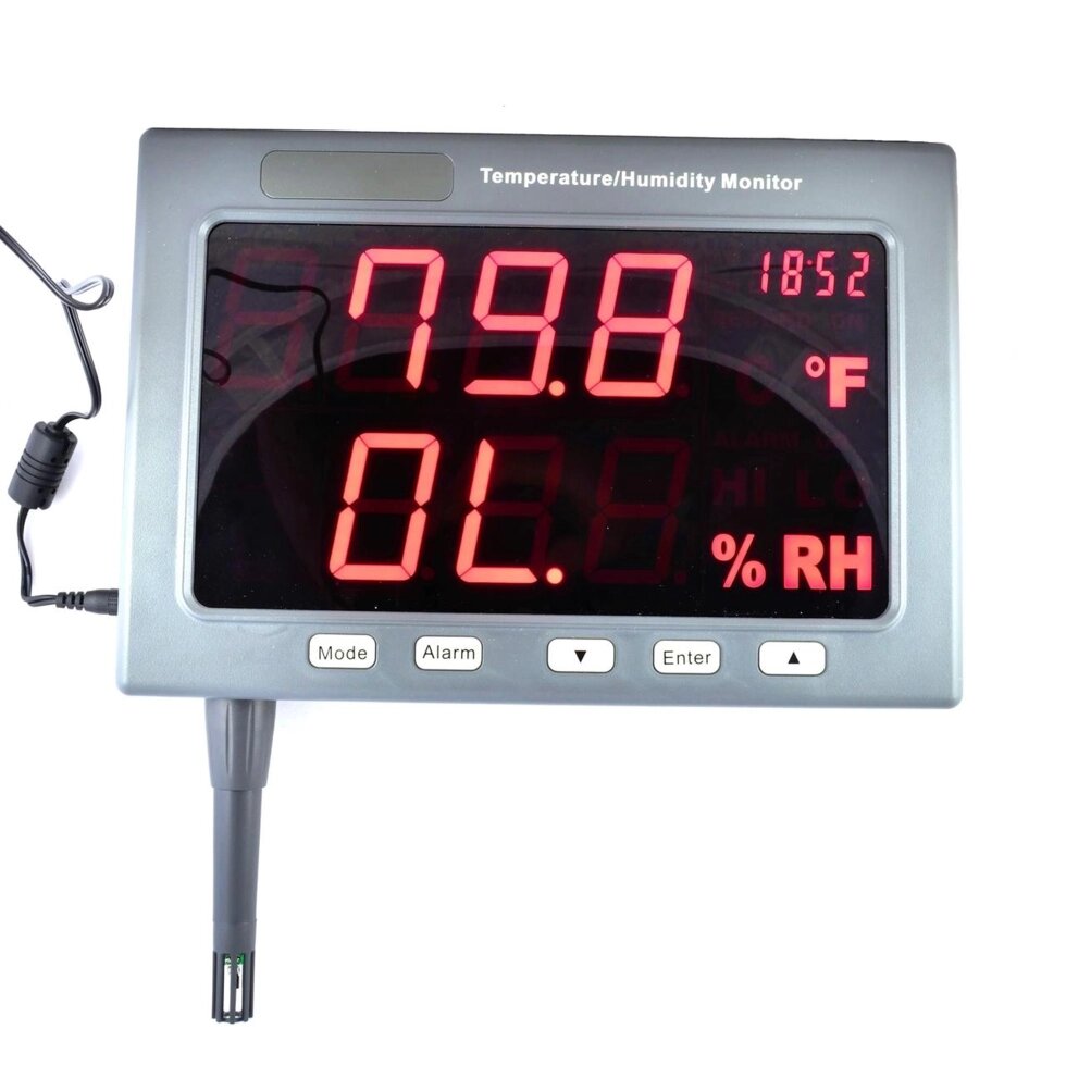 Настінний термогігрометр EZODO HT-360D (TM-185D) від компанії ТОВ АЛЬТАВІРА - Прилади КВП, лабораторне, випробувальне обладнання - фото 1