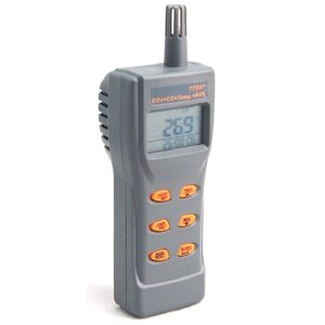 Портативный газовый анализатор / термогигрометр (СО2, СО, RH, T) USB AZ-77597