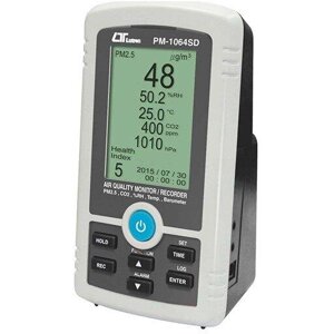 Монитор-логгер качества воздуха в помещениях (PM2.5, CO2,% RH, Temp., Barometer) LUTRON PM-1064SD