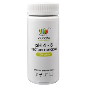 Індикаторні смужки на pH 4-8 (100 шт.) UKRHIM TS-PH8-100