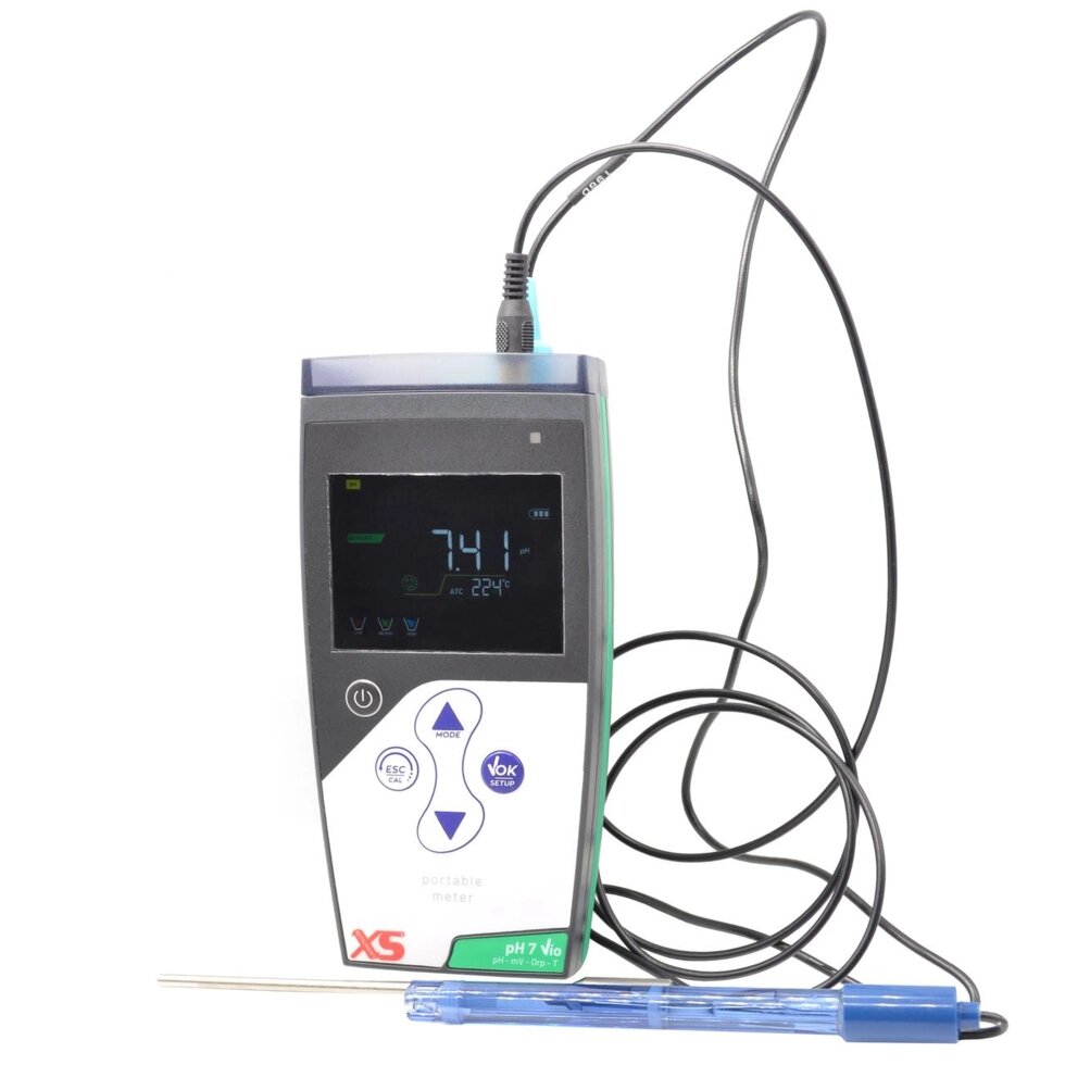 Портативний рн-метр XS pH 7 Vio Complete Kit (з електродом pH GEL) від компанії ТОВ АЛЬТАВІРА - Прилади КВП, лабораторне, випробувальне обладнання - фото 1