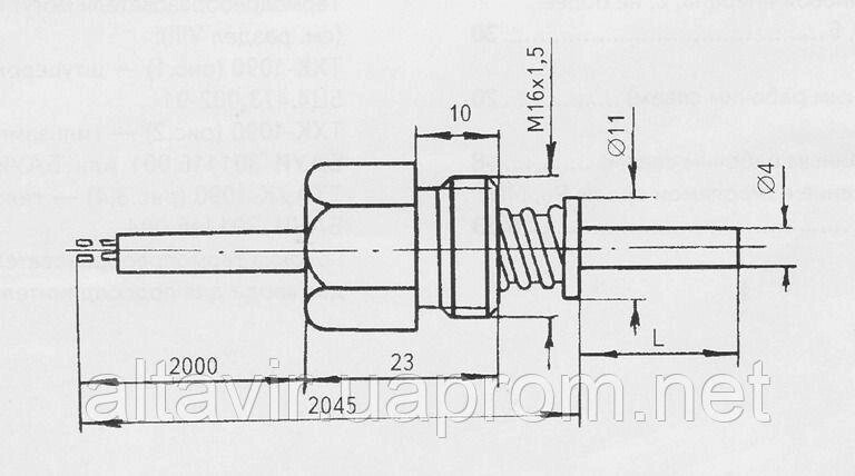 Термопара ТХК-1190 (ТХК 1190, ТХК1190) від компанії ТОВ АЛЬТАВІРА - Прилади КВП, лабораторне, випробувальне обладнання - фото 1