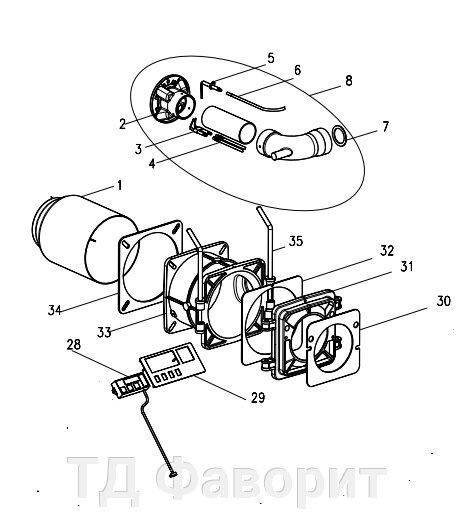 Горелочная труба Giersch  MG20/2, MG20/1, MG10/1, MG10/2, GU20/GU200 від компанії ТД Фаворит - фото 1