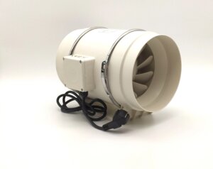 Канальний пластиковий вентилятор ПВК 200