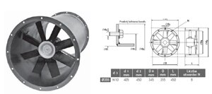 Вентилятор канальний Deltafan 355 / KAN / 10/10/40/400 / H