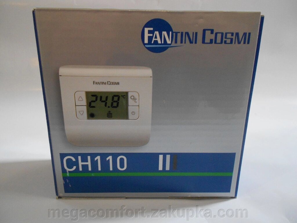 Кімнатний терморегулятор Fantini Cosmi CH110 від компанії Магазин-склад опалювальної техніки, насосів, кондиціонерів Megacomfort - фото 1
