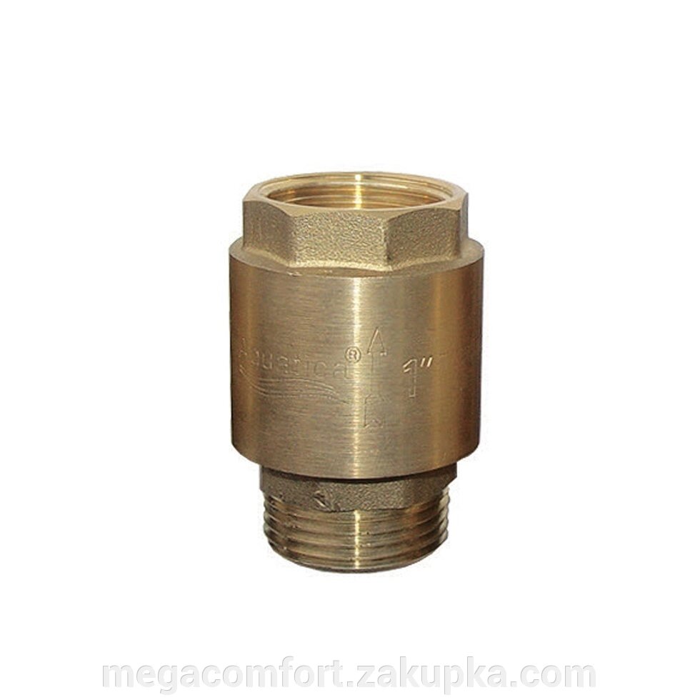 Клапан зворотний 1 "M1" F (латунь) AQUATICA (779645) від компанії Магазин-склад опалювальної техніки, насосів, кондиціонерів Megacomfort - фото 1
