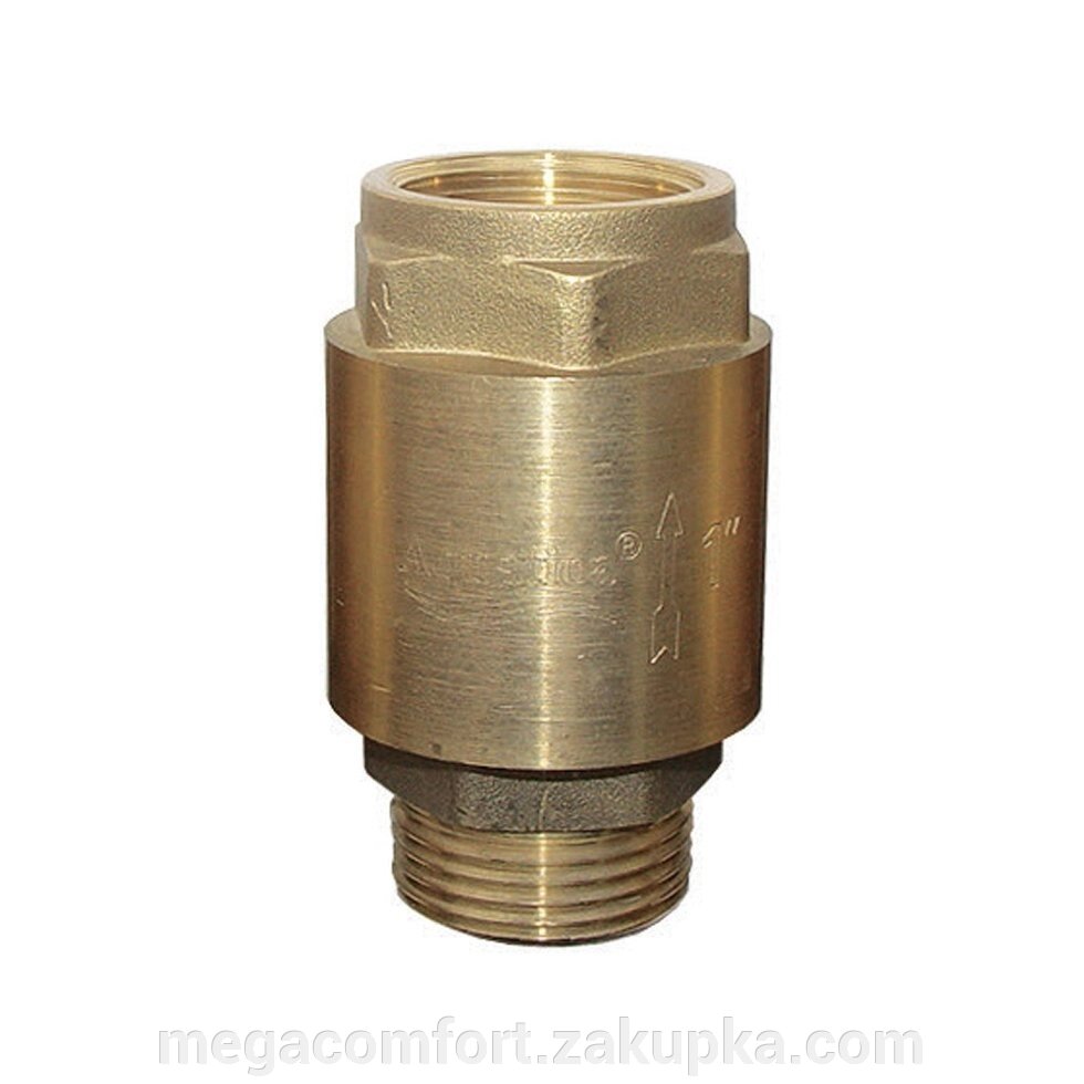 Клапан зворотний (посилений) 1 "M1" F (латунь) euro AQUATICA (779655) від компанії Магазин-склад опалювальної техніки, насосів, кондиціонерів Megacomfort - фото 1