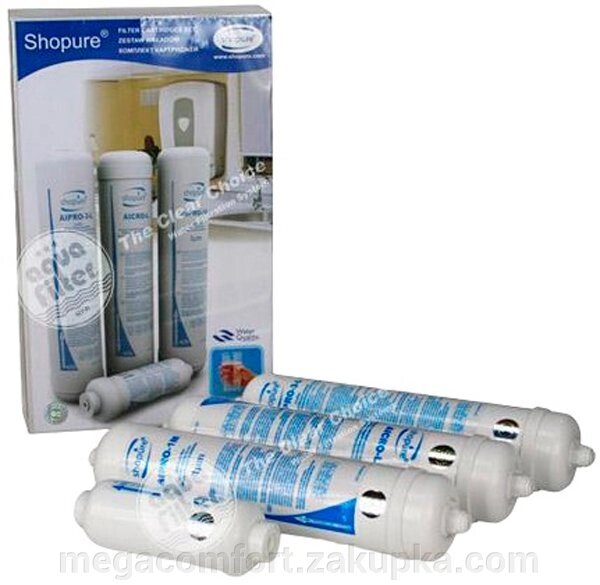 Комплект картриджів Aquafilter SPURE-CRT від компанії Магазин-склад опалювальної техніки, насосів, кондиціонерів Megacomfort - фото 1