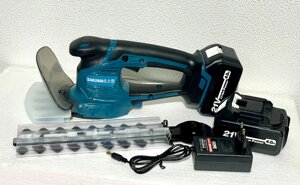 Ножиці для трави/ кущоріз акумуляторні SAKUMA BLUE CUM1221-CORE SET02 (21В, зарядне та 2 бат. 4.0Аг)