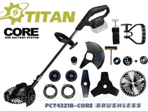 Аккумуляторний тример TITAN PCT4321B-CORE