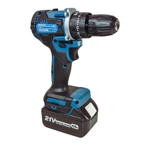 Акумуляторний ударний дриль-шуруповерт SAKUMA BLUE CDC5521B-CORE SET (55Нм, ударний, безщітковий, зарядне та 2 АКБ 2Аг)