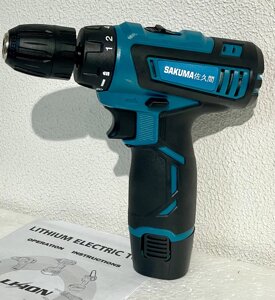 Дриль-шуруповерт акумуляторний SAKUMA BLUE CDC212B SET (12В, 34Нм, набір, зарядне та 2 батареї)