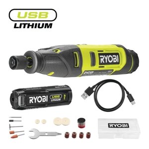 Акумуляторний гравер Ryobi RRT4-120GA15 з набором