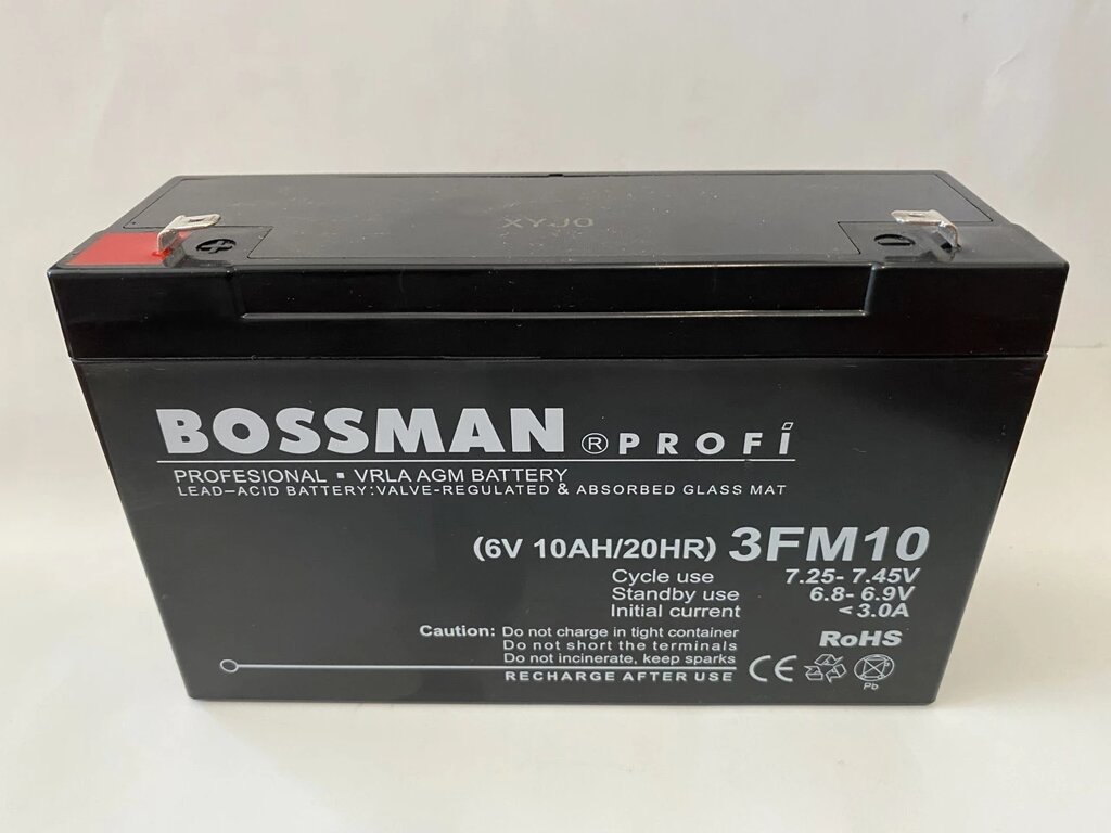 Акумулятор для дитячих електромобілів Bossman-Profi 3FM10 від компанії instrade - фото 1