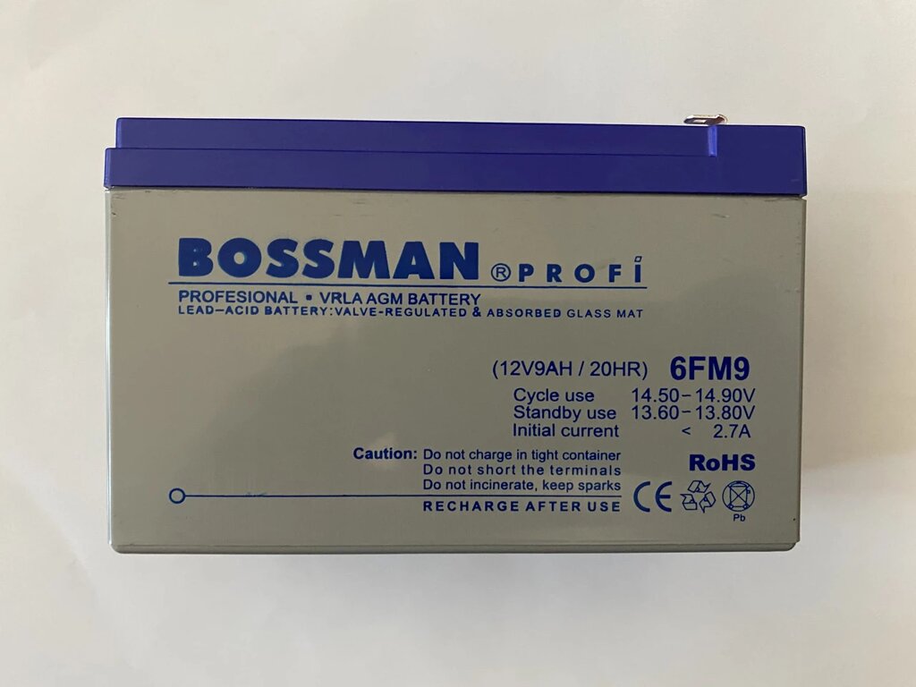 Акумулятор для дитячих електромобілів Bossman-Profi 6FM9 від компанії instrade - фото 1