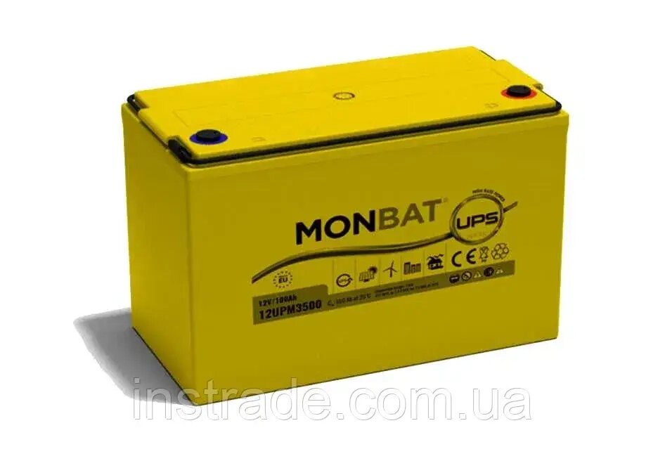 Акумулятор гелевий Monbat 12UPM3500 AGM 12V/100Ah від компанії Василь Комар - фото 1