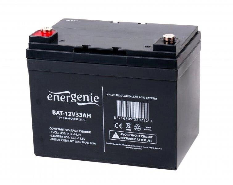 Акумуляторна батарея EnerGenie BAT-12V33AH від компанії instrade - фото 1