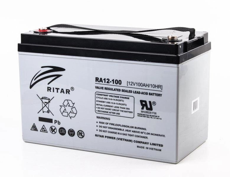 Акумуляторна батарея Ritar RA12-100 (12 В 100 А·год) від компанії instrade - фото 1