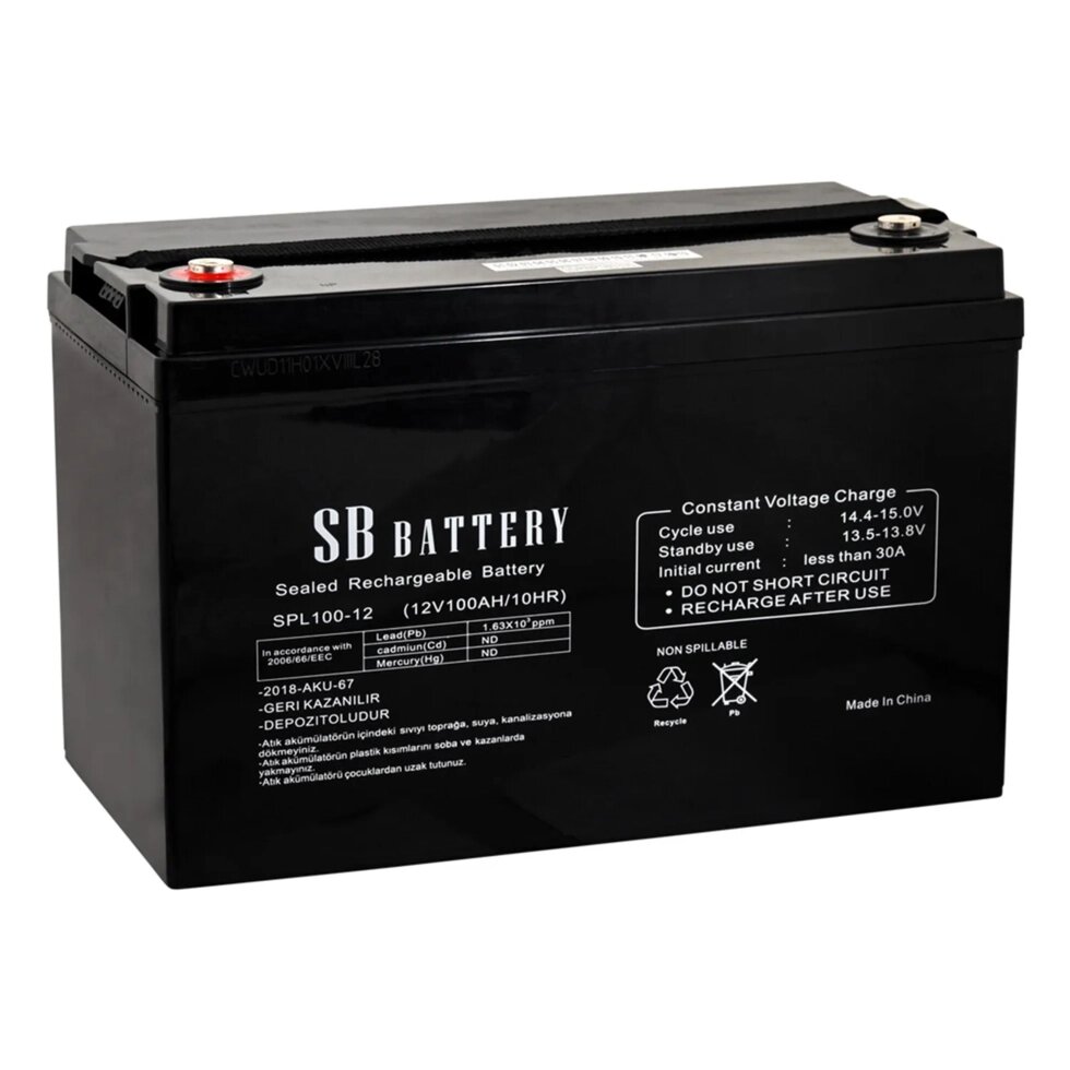 Акумуляторна батарея SB SPL100-12  (12 В 100 А·год) від компанії instrade - фото 1