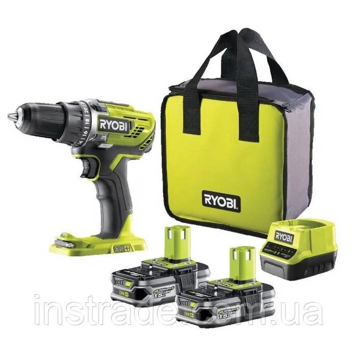 Акумуляторний дриль-шурупокрут RYOBI R18DD3-215S ONE+ (2RB18L15 (1.5 А·год), зарядний пристрій) від компанії Василь Комар - фото 1