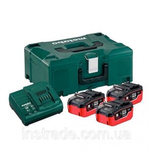 Базовий комплект акумуляторів metabo 3XLIHD 5.5 аг+ASC 30-36 + metaloc