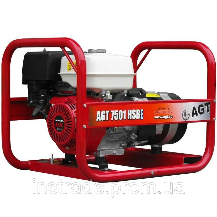 Бензиновий генератор AGT 7501 HSBE PL від компанії instrade - фото 1