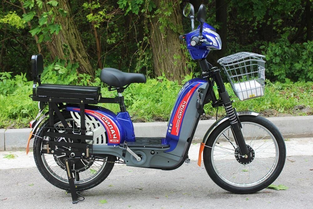 Електровелосипед Заря Силач (450W-60V) синій від компанії instrade - фото 1