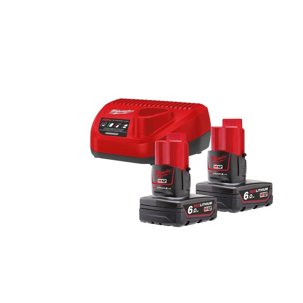 Енергокомплект Milwaukee M12 NRG-602 (B6 2 шт + З/У С12С) від компанії Василь Комар - фото 1