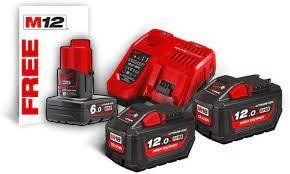 Енергокомплект MILWAUKEE M18 HNRG-122 (HB12 2шт; з/у M12-18FC) + подарунок Акумулятор M12 B6 від компанії instrade - фото 1