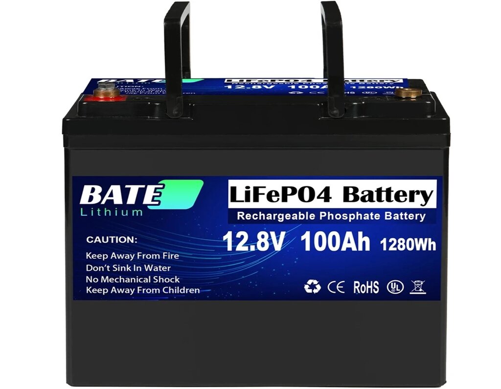 Літій-ферумний акумулятор  Bate LiFePO4 12.8 V / 100 AH від компанії Василь Комар - фото 1