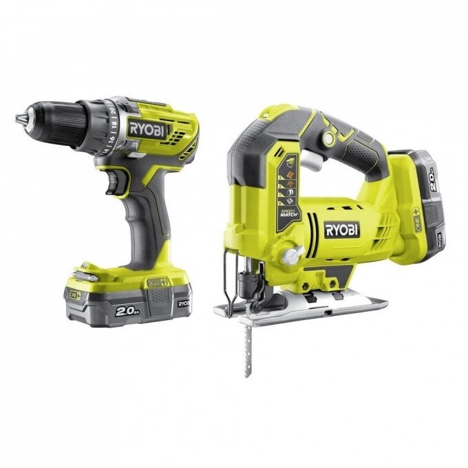 Набір інструментів Ryobi R18DDJS-220S (шурупокрут R18DD3, лобзик R18JS) від компанії instrade - фото 1