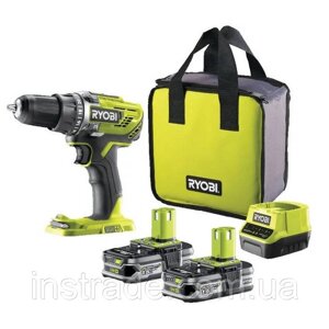 Акумуляторний дриль-шурупокрут RYOBI R18DD3-215S ONE+ (2RB18L15 (1.5 А·год), зарядний пристрій)