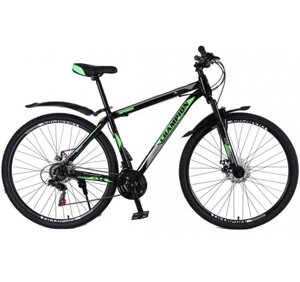 Велосипед Champion 27.5" Spark Рама 19" black-green-white (2021)