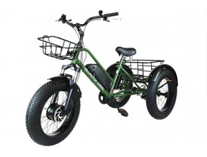 Триколісний електровелосипед VELOMOTOR CARGO 500 W 48 В 12 А·год ЗЕЛЕНИЙ
